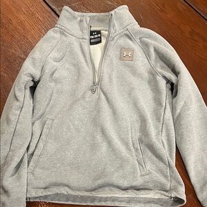 Under Armour Heather Gray Half-Zip Pullover